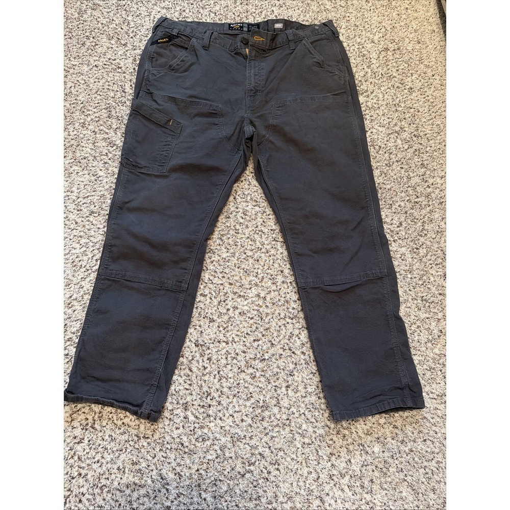 Ariat FR M4 Straight Leg Pants Mens Sz 42x32  Gray Cargo Workwear Utility